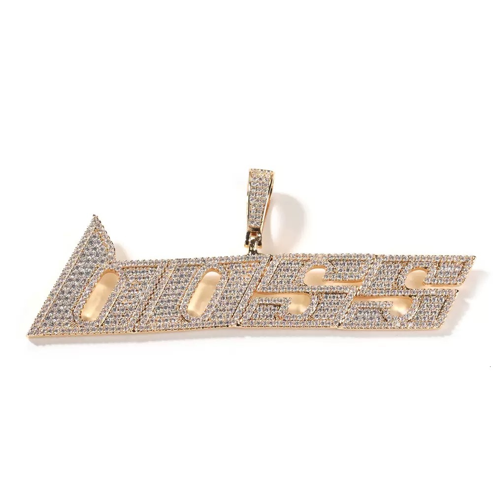 Hip Hop Vintage Cute New Custom Italic Letter Pendant Copper moissanite Unisex Trendy Street HipHop Personality Necklace - view 8