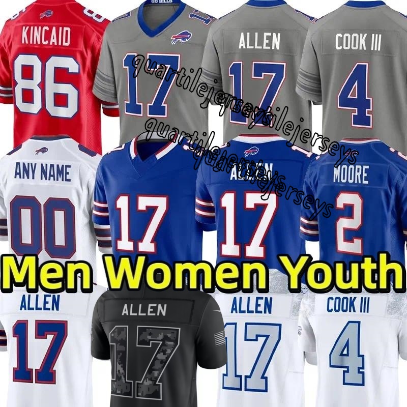 Bill Josh Allen Maglia Maglie Da Calcio James Cook Dalton Kincaid D.J. Moore Dion Dawkins Ed Oliver Dawson Knox Khalil Shakir Matt Milano Amari Coop-image