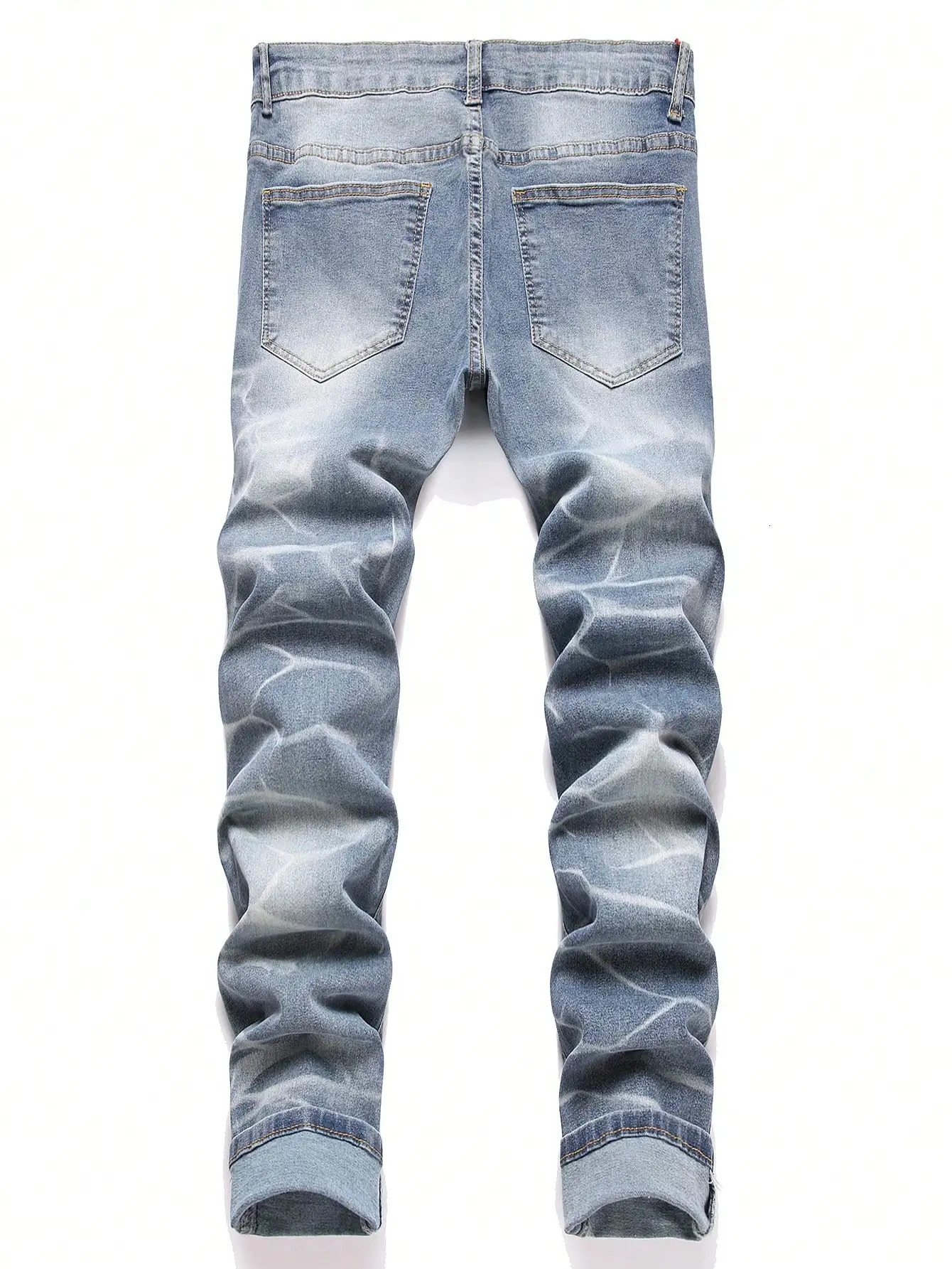 Fashion Men's Jeans Pants Stretch Blue Skinny Jeans For Men Casual Slim Fit Denim Pants Korean Style Male Trousers Jeans 260921 - view 4