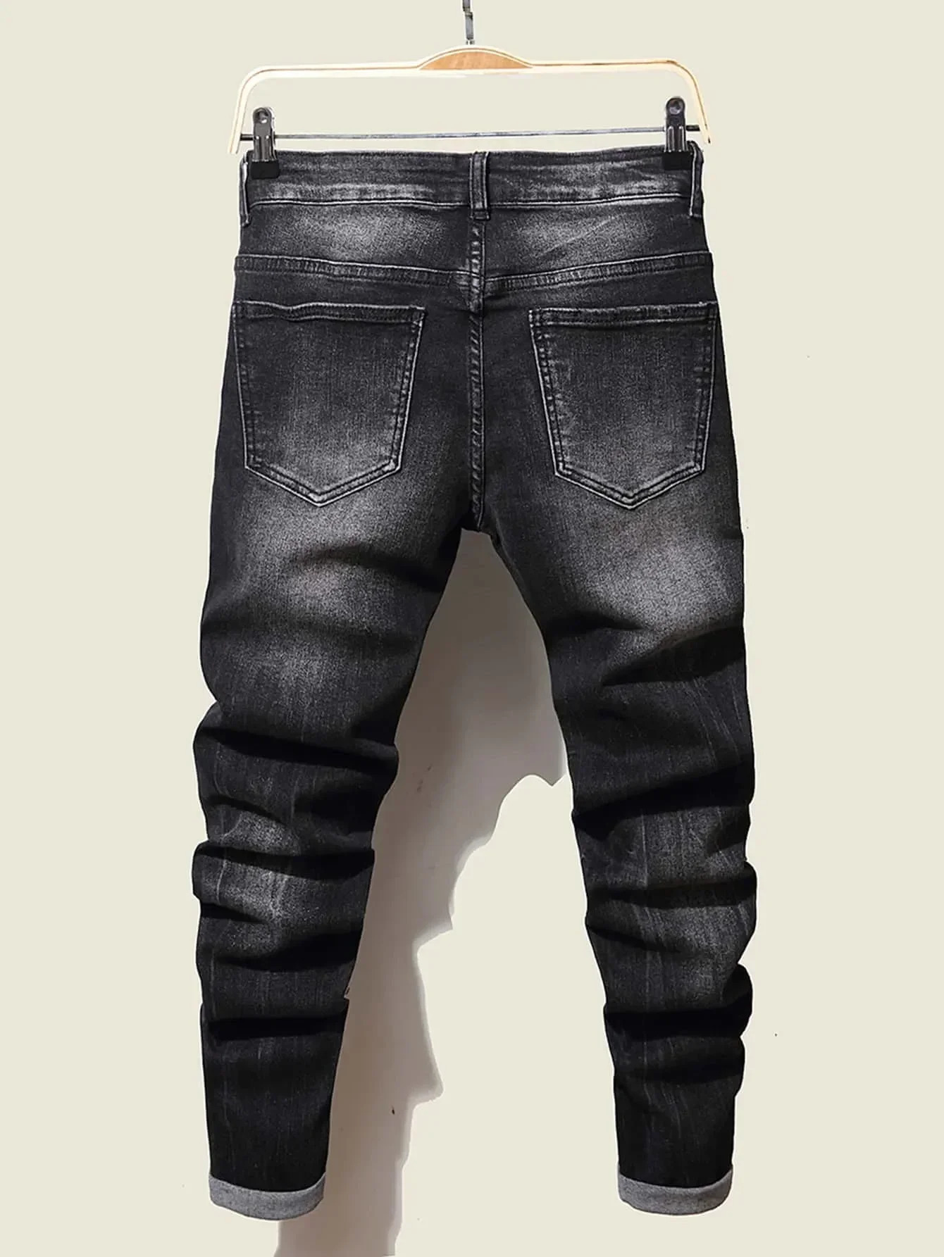 Fashion Men's Jeans Pants Stretch Blue Skinny Jeans For Men Casual Slim Fit Denim Pants Korean Style Male Trousers Jeans 260921 - view 7
