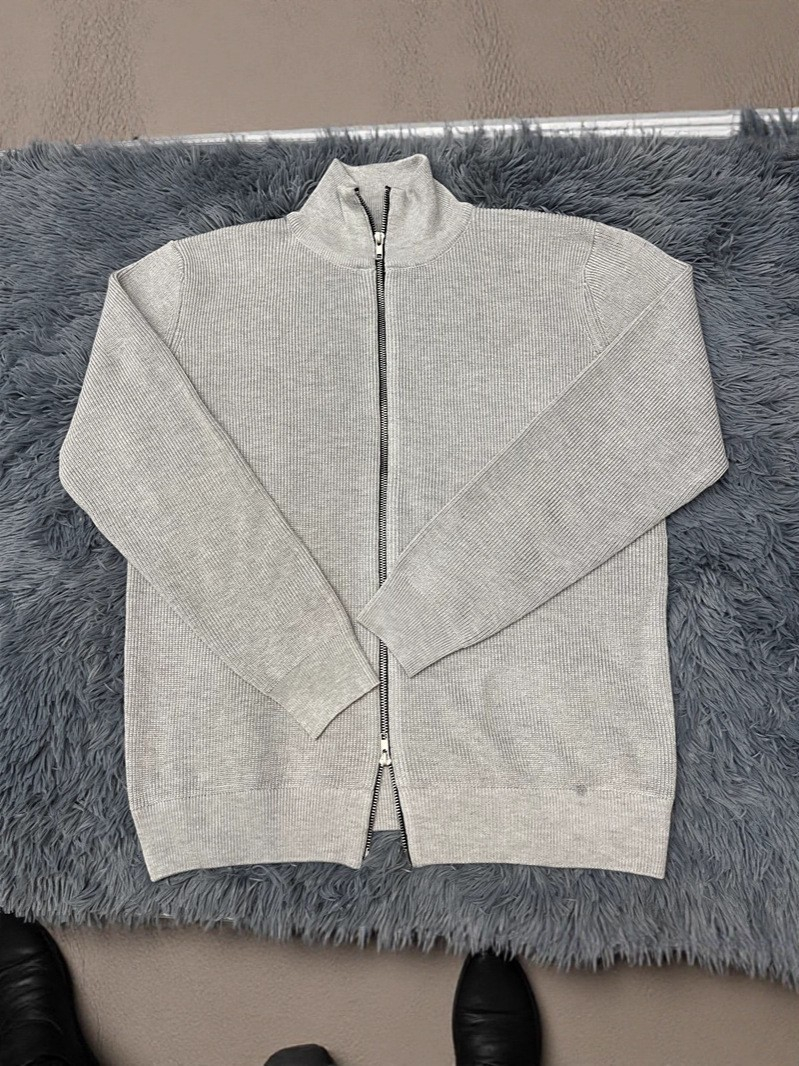 Men's Sweaters Autumn Winter Men Loose Casual Knit Sweater Zipper Semi High Neck Long Sleeve Cardigan Lazy Comfortable Warm Fashion Top Size S-2X - view 6