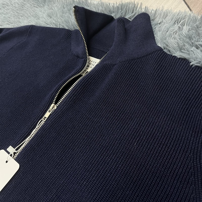 Men's Sweaters Autumn Winter Men Loose Casual Knit Sweater Zipper Semi High Neck Long Sleeve Cardigan Lazy Comfortable Warm Fashion Top Size S-2X - view 8