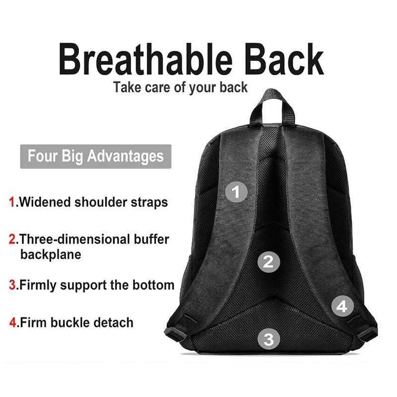 Dinosaur Backpack, Gender-Neutral PU Daypack with Dinosaur Graphic Print, Zipper Closure, Outdoor Recreation Bag and Casual Carryall for Hiking, Campi - view 4