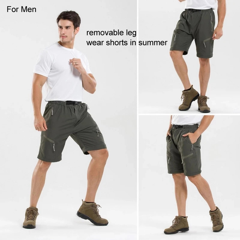Summer Detachable Quick Dry Cargo Pants Men Waterproof Active Multifunction Pockets Outdoor Long Trousers Casual Pants 260923 - view 4