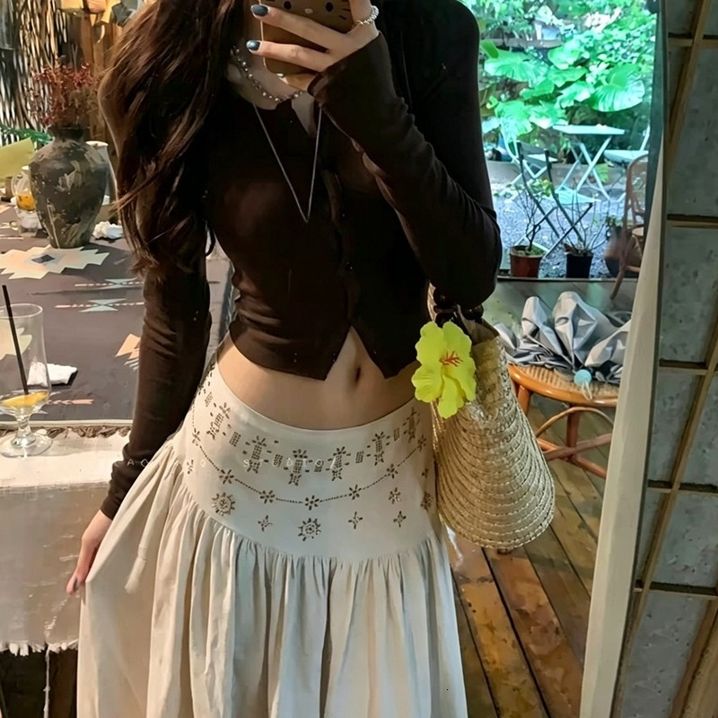 Y2k Vintage Temperament Lace Mesh Pleated Women Skirt High Waist Gothic Bow Slim Bandage A-line Long Skirts Chic Harajuku Faldas - view 5