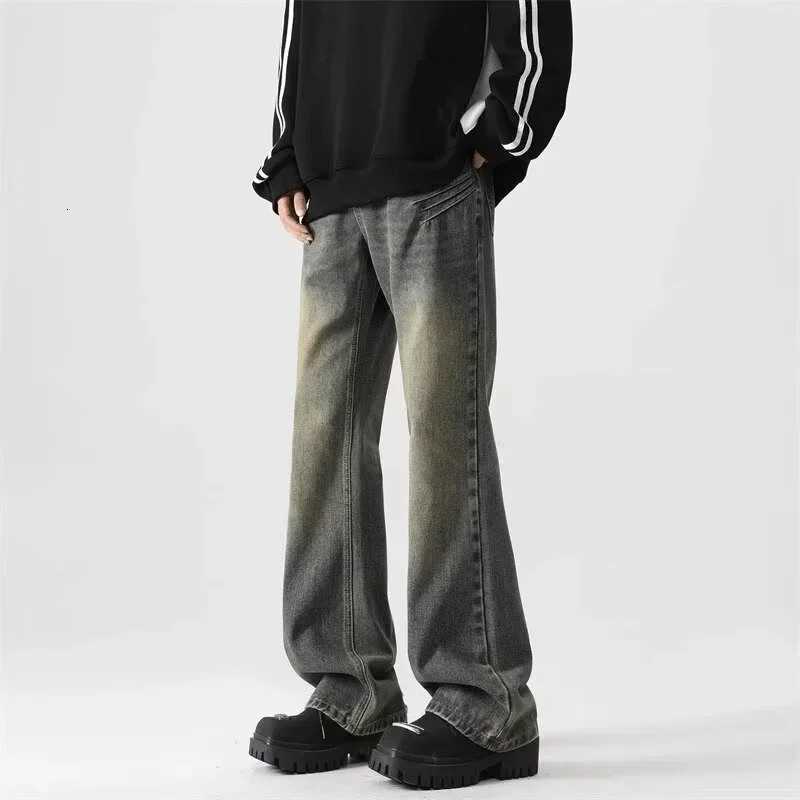 Men's Jeans 2026 New Distressed Gradient Wide-leg Jeans For Men Hip Hop Fashion Baggy Drape Denim Trousers Y2K Streetwear Straight Jean H260924 - view 7