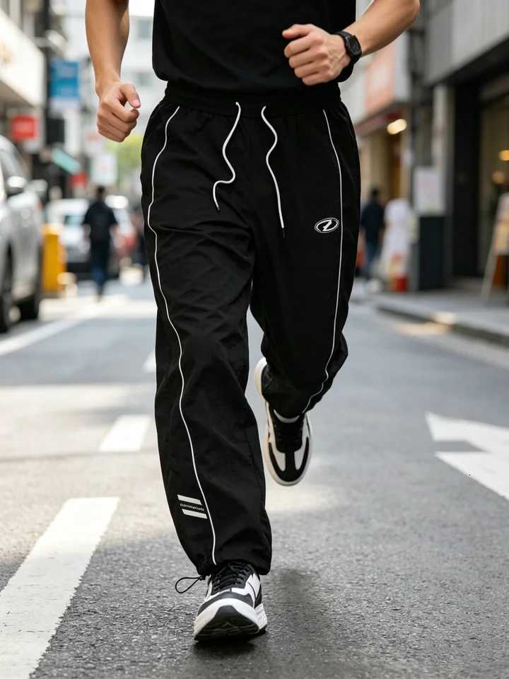 Men's Pants Men's Lightweight Quick-Dry Striped Printed Joggers with dr1 Streetwear Pants for Gym Daily Spring Summer D260924 - view 7