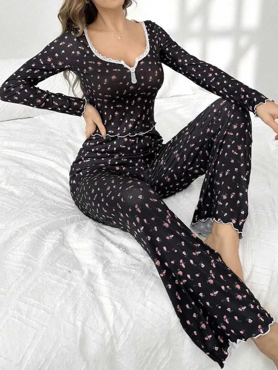 Women's Sleep Lounge Women's Pajamas With Pants Trousers Sets Women's Home Clothes Sleepwear for Sleeping Pajamas Set Woman Pajama Woma