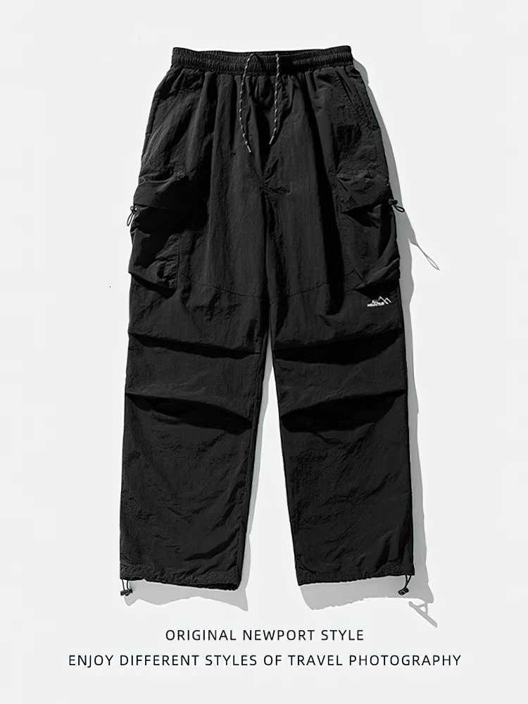 Men's Pants Thin Baggy Cargo Hiking Pants Men Waterproof Casual Sport Jogging Parachute Pants Outdoor LightWeight Wide Leg Trousers D260924 - view 7
