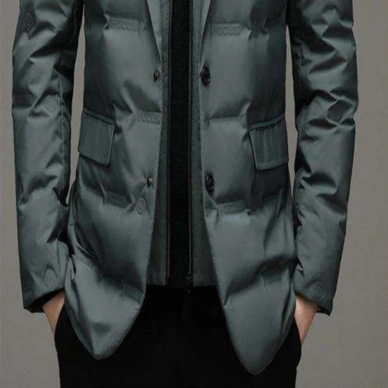 High Quality Down Jacket Men Winter Business Casual Fashion Handsome Duck Down Medium Long Down Jacket 260923 - view 5