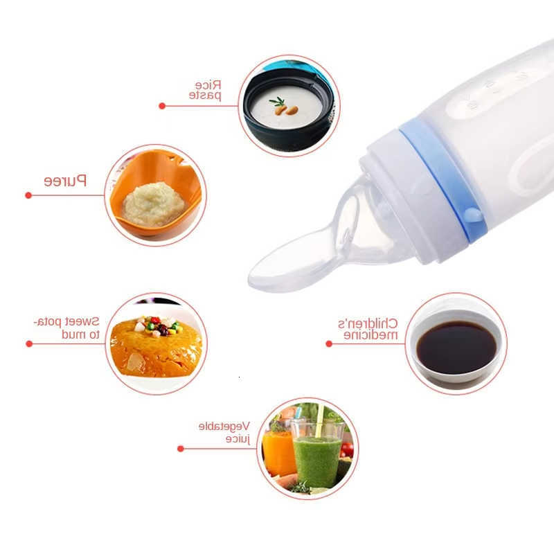 Feeding Other Baby Baby Feeding Bottle Dolphin Silicone Rice Cereal Spoon Newborn Tableware Baby Goods Feeding Spoon Infant Utensils C2609231