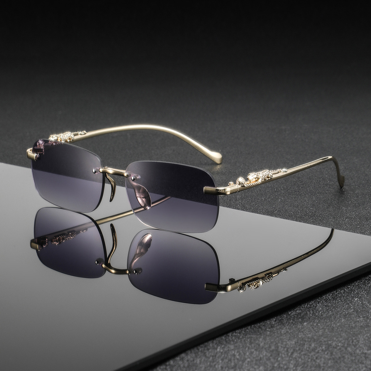 Luxury Fashion Designer Sunglasses Frameless Trendy Sunglasses Uv400 Unisex European And American Fashion Sunshade Glasses - view 3