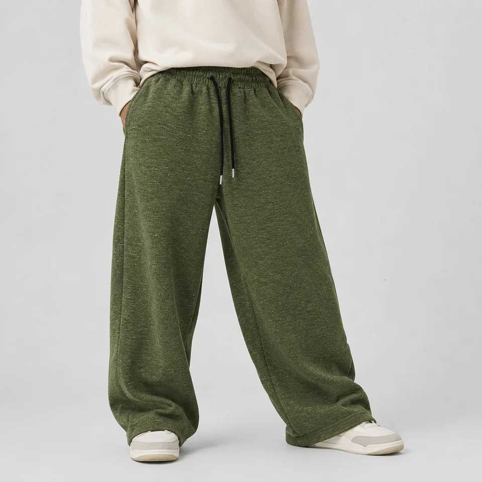 Men's Pants 6 Colors Men's Sweatpants Summer Comfortable Loose Wide Leg Sports Pants Elastic Waist dr1 Casual Joggers with Pockets D260924