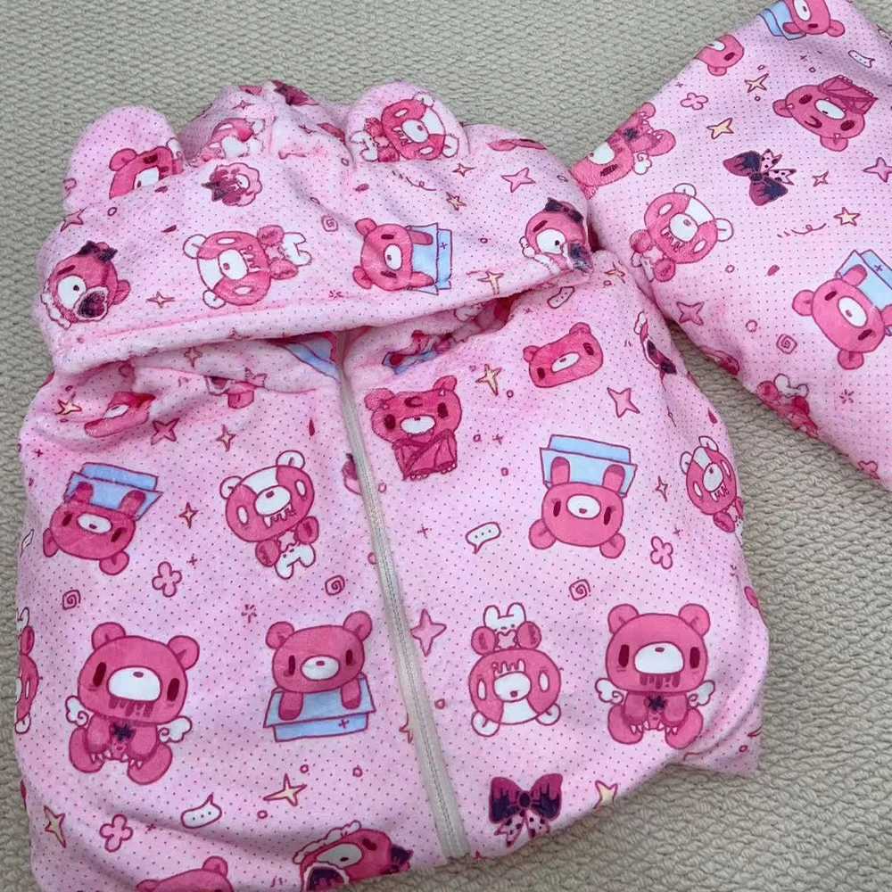 Lounge Women's Sleep Cute Cartoon Rabbit Hooded Pajamas Women Winter Thick Flannel Sleepwear Soft Coral Fleece Loose Homewear with Ear Hat Lounge