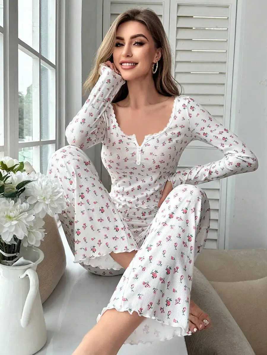 Women's Sleep Lounge Women's Pajamas With Pants Trousers Sets Women's Home Clothes Sleepwear for Sleeping Pajamas Set Woman Pajama Woma - view 6