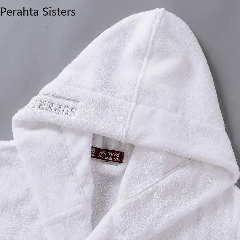Lounge Women's Sleep Classic White Winter Robe 100% Cotton Terry Towel Bathrobe For Men Women Hotel Home Thick Warm Dressing Gown Kimono Robes 20 - view 6