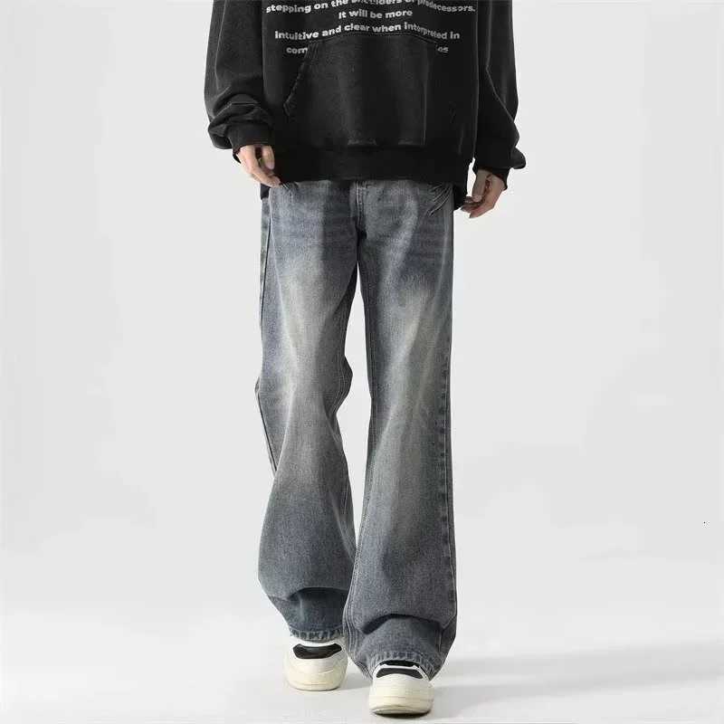 Men's Jeans 2026 New Distressed Gradient Wide-leg Jeans For Men Hip Hop Fashion Baggy Drape Denim Trousers Y2K Streetwear Straight Jean H260924 - view 3