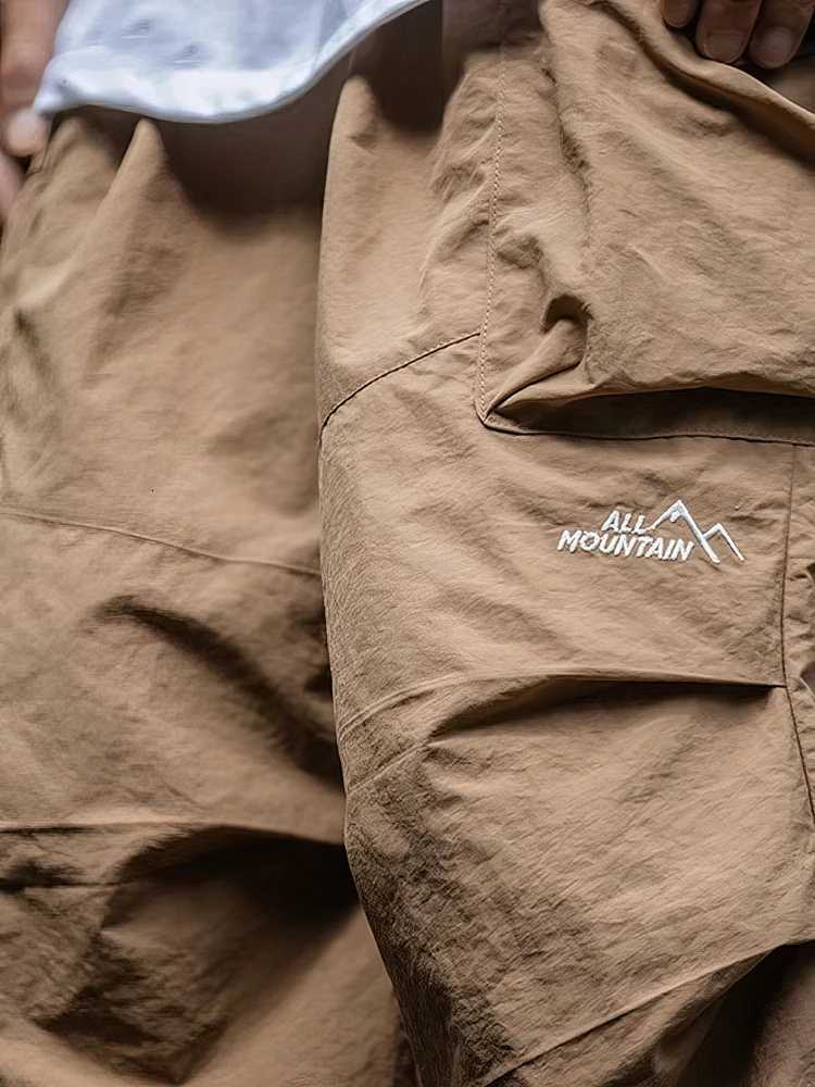 Men's Pants Thin Baggy Cargo Hiking Pants Men Waterproof Casual Sport Jogging Parachute Pants Outdoor LightWeight Wide Leg Trousers D260924 - view 6