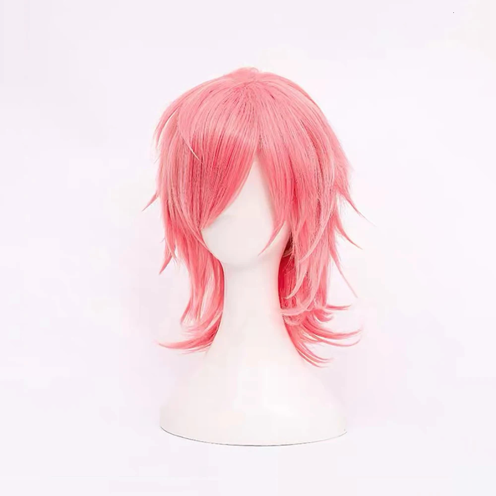 HAIRJOY Synthetic Hair Ayato Yuri Cosplay Wigs Curly Pink Costumes Anime Wig Rose Net 260922 - view 5