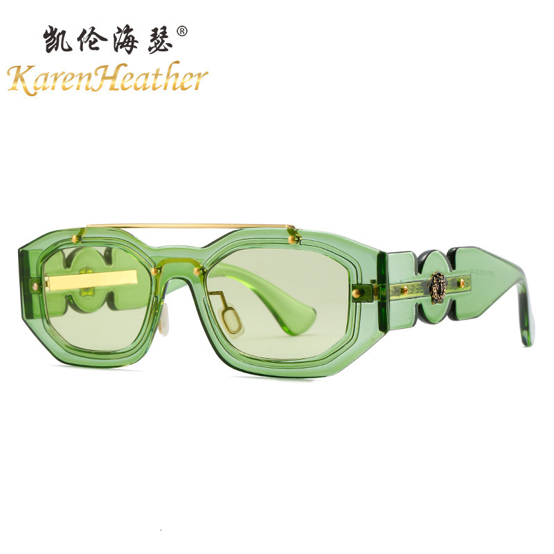 High-End Designer Sunglasses New Fashionable Head-Shaped 012 European And American Trend Square Frame Sunglasses Modern Lens Sun Glasses - view 5