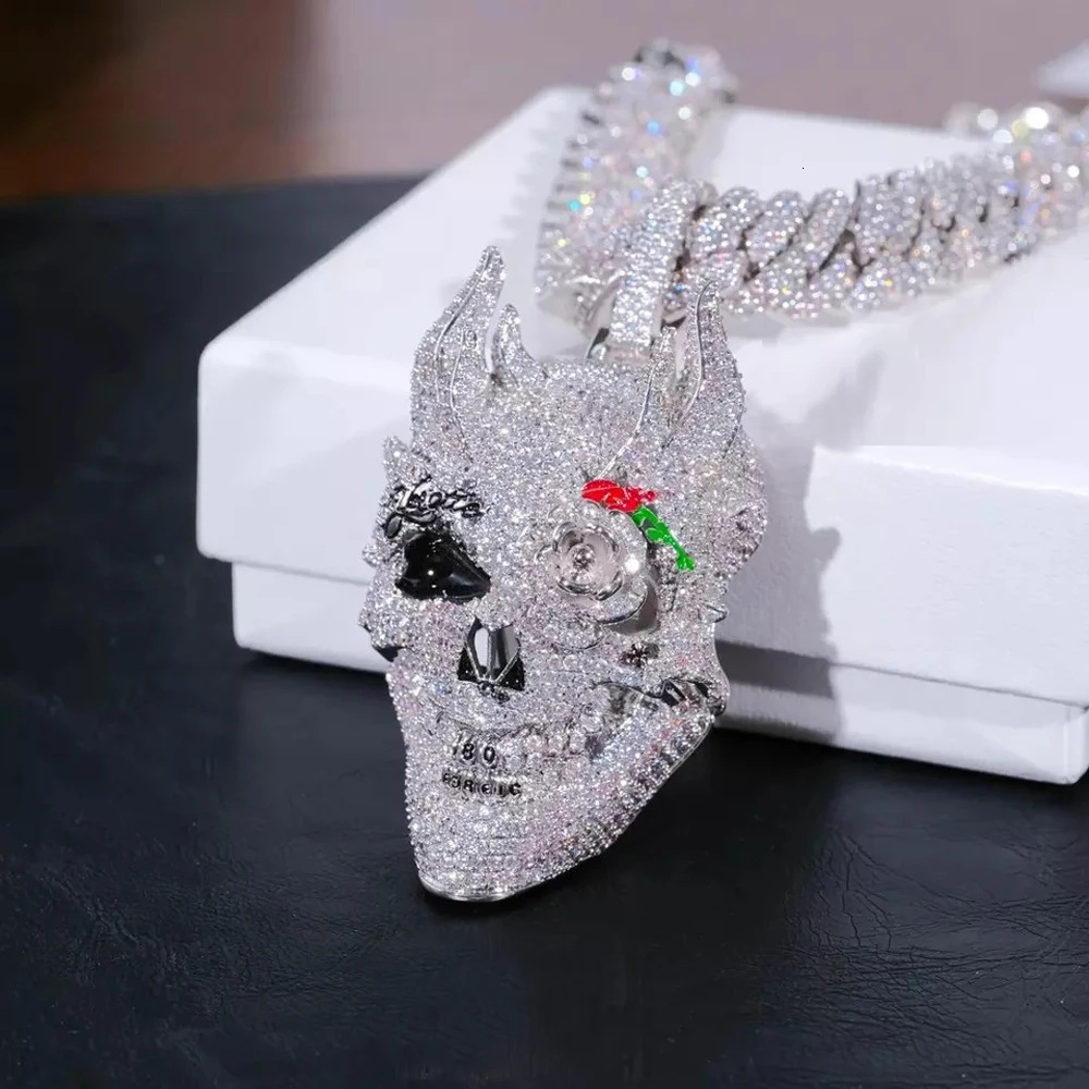 Skull Pendant Necklace for Men Hip Hop Jewelry Ready Stock Wholesale - view 3