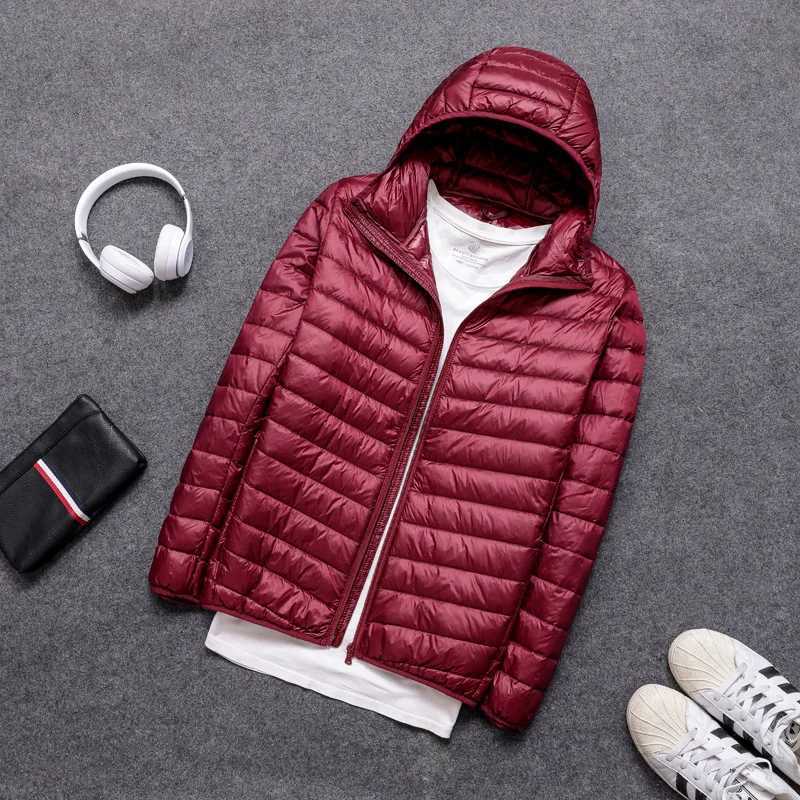 Jackets Hoodies Men's All-Season Outdoor Ultra Lightweight Packable Down Jacket Water and Wind-Resistant Breathable Coat Big Size Men Hoodies Jac - view 4