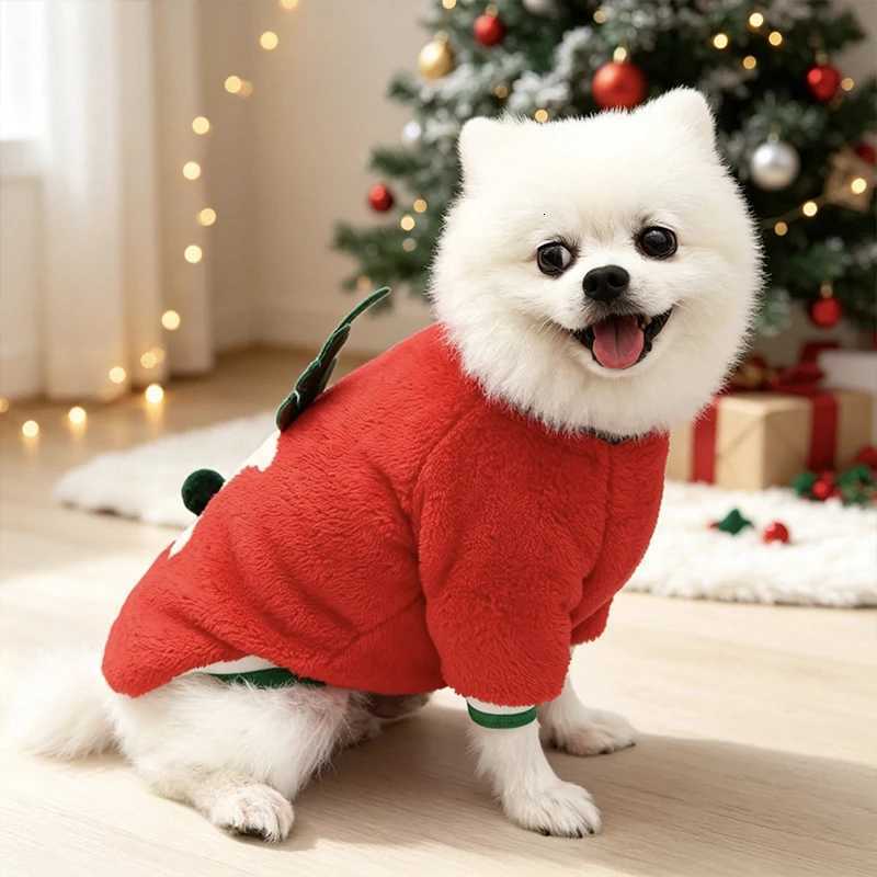 Sleep Lounge Women's Christmas Coral Fleece Dog Sweater Xmas Tree Reindeer Pattern Warm Pet TwoLegged Clothes for Small Medium Dog CatC260924 - view 6
