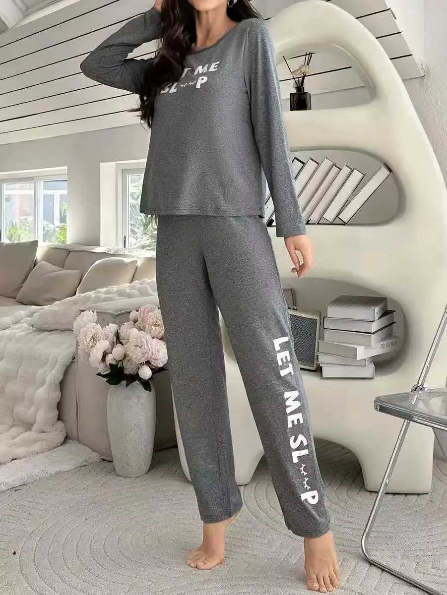 Women's Sleep Lounge spring Autumn Women's Pajamas Set Long Sleeve T-shirt Tops and Long Pants Sets Home Wear Loungewear Female Sleepwear H2 - view 3