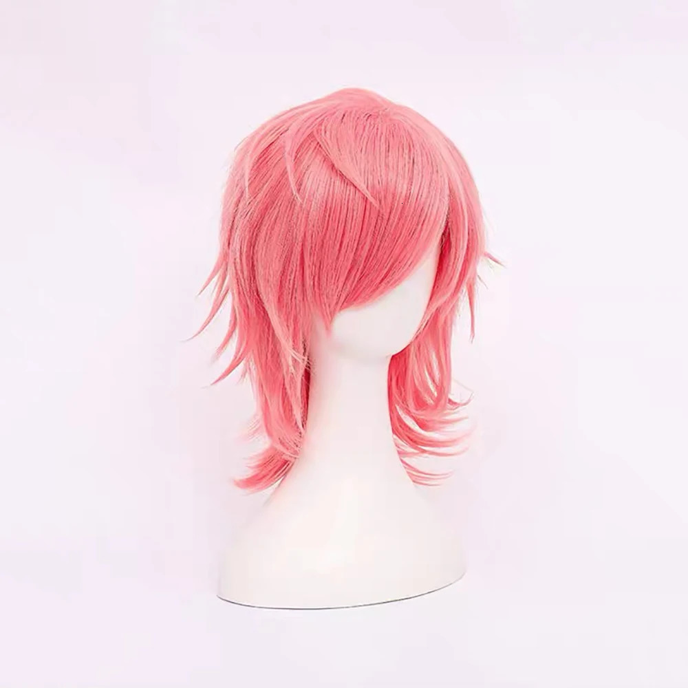HAIRJOY Synthetic Hair Ayato Yuri Cosplay Wigs Curly Pink Costumes Anime Wig Rose Net 260922 - view 4