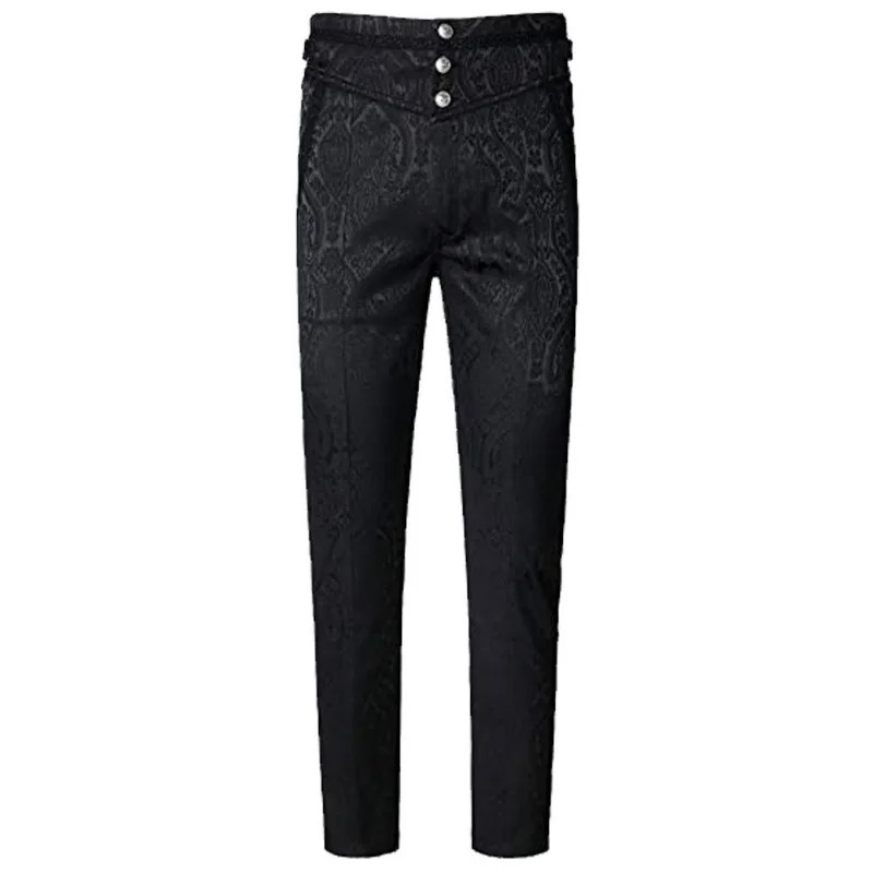 Gothic Snake Print Jacquard Pants Wedding Men's Costume Casual Skinny Straight Trouser Jeans Vintage Steampunk Victorian Outfit 260923 - view 3