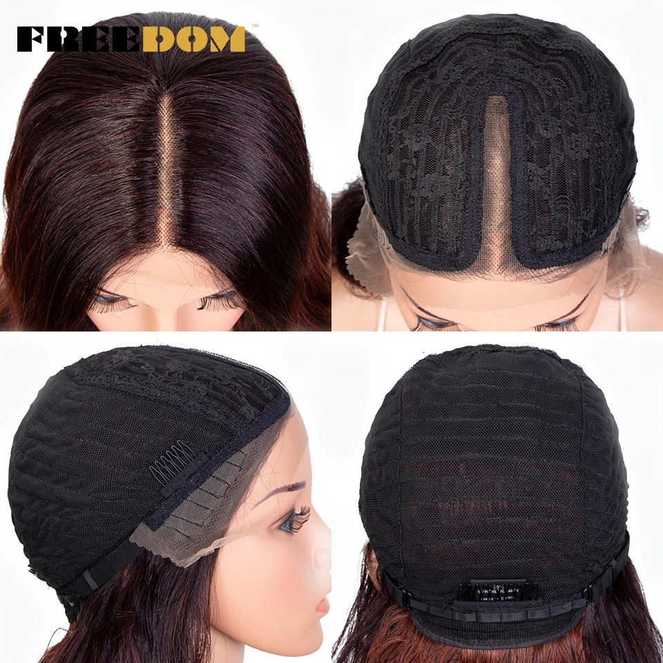 FREEDOM Synthetic Lace Front Wig 36 inch Body Wave Wigs For Women Ombre Blonde Ginger Highlight Wig Long Wavy Cosplay Wigs 260922 - view 6