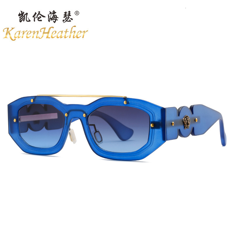 High-End Designer Sunglasses New Fashionable Head-Shaped 012 European And American Trend Square Frame Sunglasses Modern Lens Sun Glasses - view 6