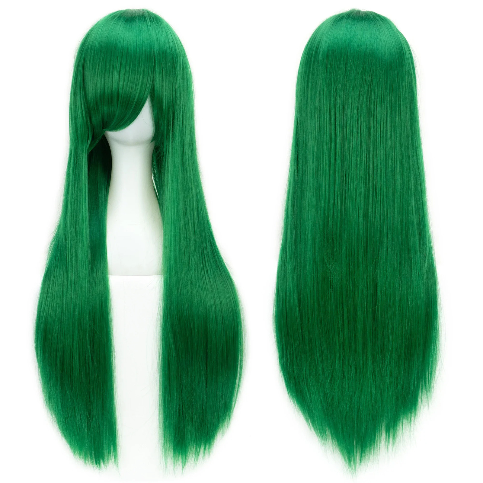Soowee Long Synthetic Hair White Purple Cosplay Wigs Party Black Hair Straight Wig Hairpiece for Women 260924 - view 3