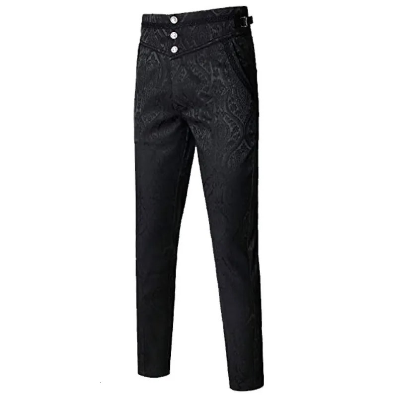 Gothic Snake Print Jacquard Pants Wedding Men's Costume Casual Skinny Straight Trouser Jeans Vintage Steampunk Victorian Outfit 260923