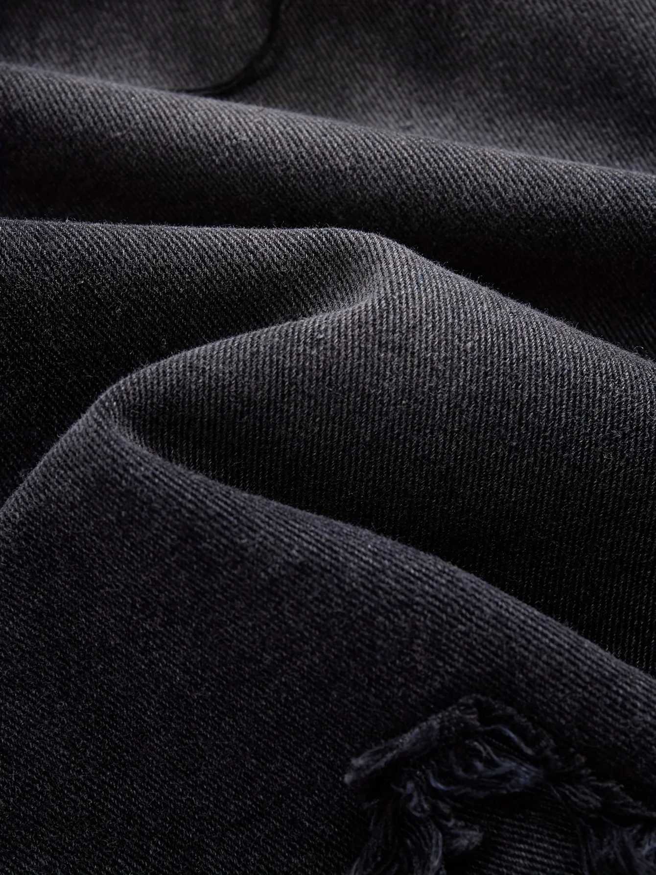 Men's Jeans Y2K Washed Fabric Five-Star Pattern Patchwork Denim Straight-Leg Pants Versatile Trendy All-Seasons.Full elastic waistband H260924 - view 6