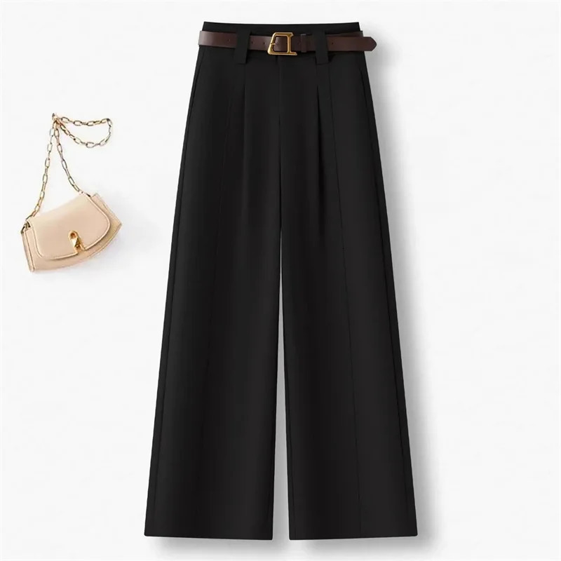 Spring Autumn 2026 Korean Spring Temperament Pants Women High-end Wide-leg suit Pants Female Trouser Ladies 260923 - view 5