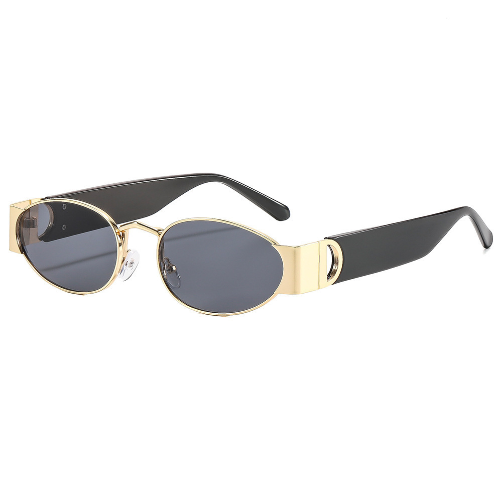 Luxury Fashion Designer Sunglasses Retro Metal Oval Frame Personality 2026 New Fashion Modern Trendy Street Style Sunglasses For Men And Women - view 5