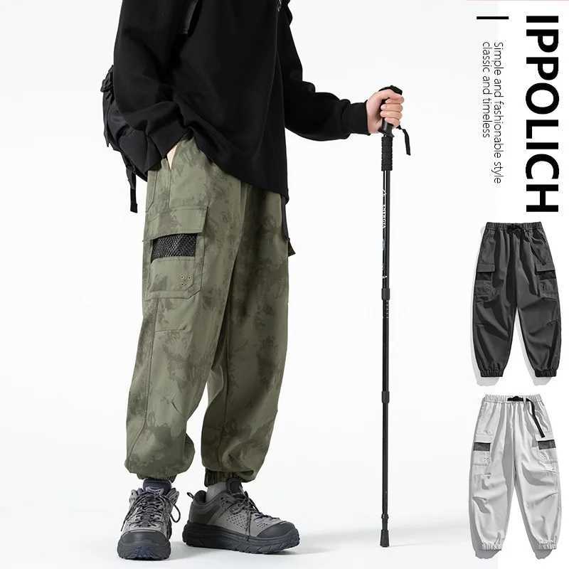 Men's Pants Autumn Man Waterproof Hiking Pants Trendy Casual Camping Trekking Climbing Pants Outdoor Sports Men Trousers Tactical Belt Pants D260
