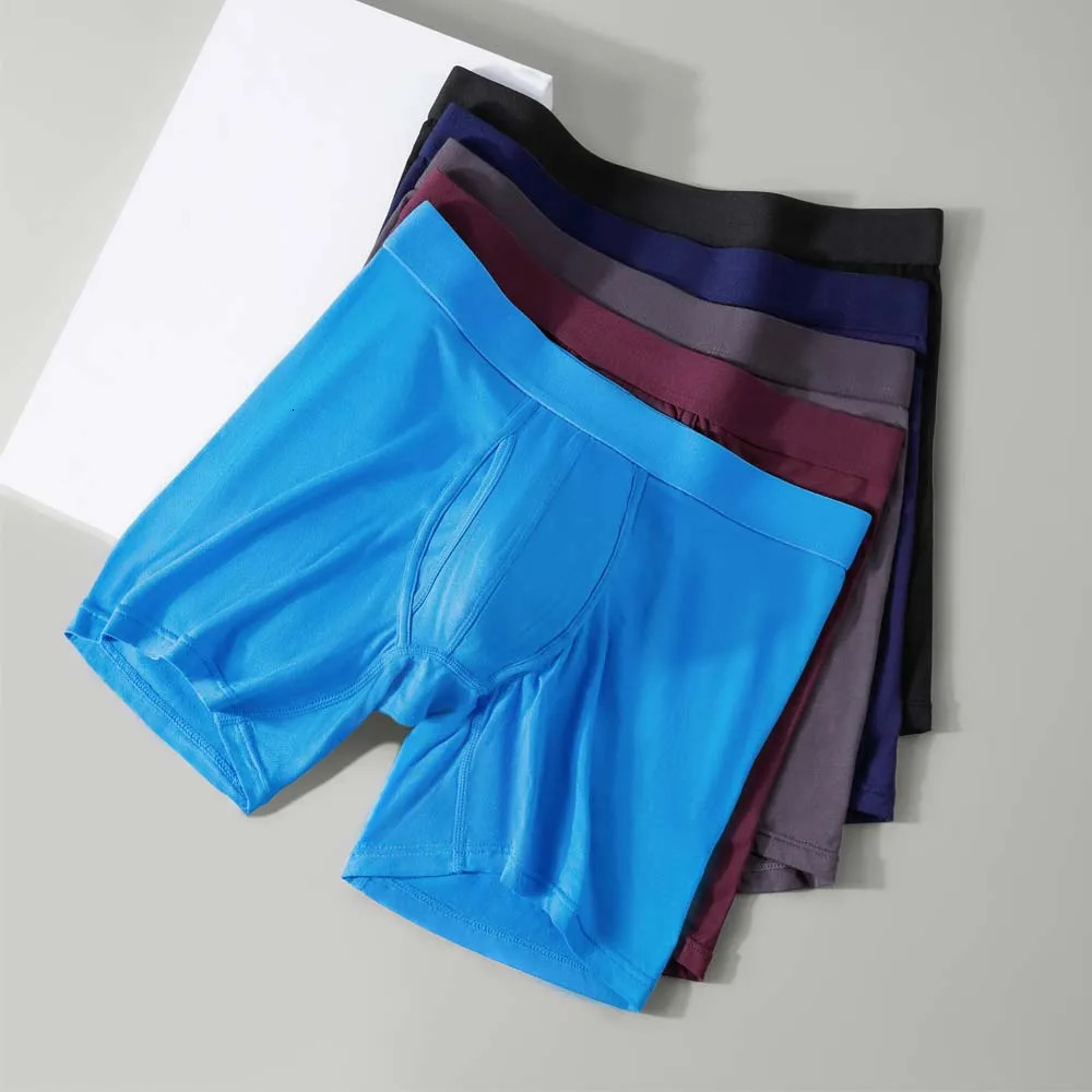 8Pcs Bamboo Fiber Boxers Man Breathable Long Boxer Soft Touch Men's Clothing U Convex Male Underpants Anti-Curling Underwear Man 260923 - view 3