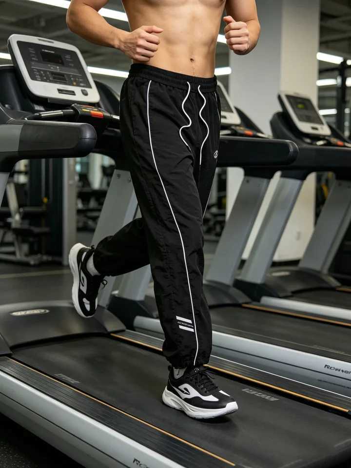 Men's Pants Men's Lightweight Quick-Dry Striped Printed Joggers with dr1 Streetwear Pants for Gym Daily Spring Summer D260924 - view 5