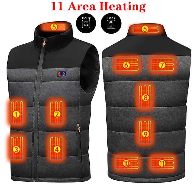 New Outdoor Jackets Hoodies 2025 Heated Vest for Men Women 11-Zones Electric Heating Jacket with Battery Pack USB Charging Thermal Waistcoat N260924 - view 3