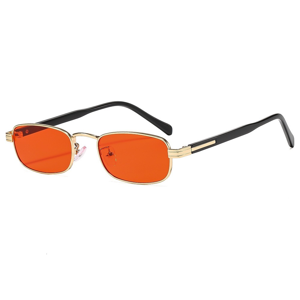Luxury Brand Designer Sunglasses New Trendy Retro Metal Square Small-Frame Sunglasses, Ins-Style Personalized Casual Simple Driving Sun Protection Gla - view 6