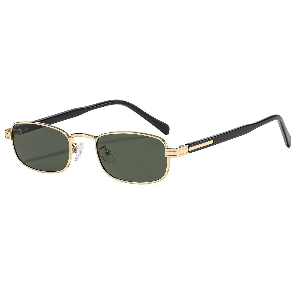 Luxury Brand Designer Sunglasses New Trendy Retro Metal Square Small-Frame Sunglasses, Ins-Style Personalized Casual Simple Driving Sun Protection Gla - view 4