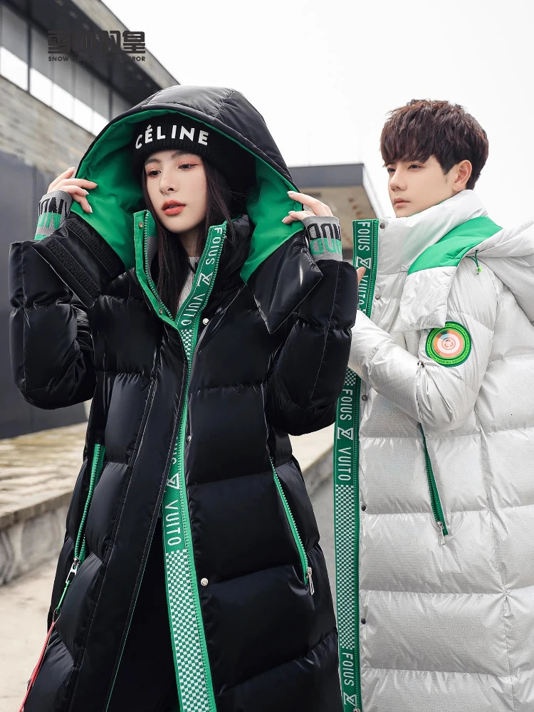 Winter Parkas Jacket Thicken Warm Long Down Cotton Coat Woman Man Outwear Outfits Classic Windproof Waterproof Couple Clothing 260920 - view 7