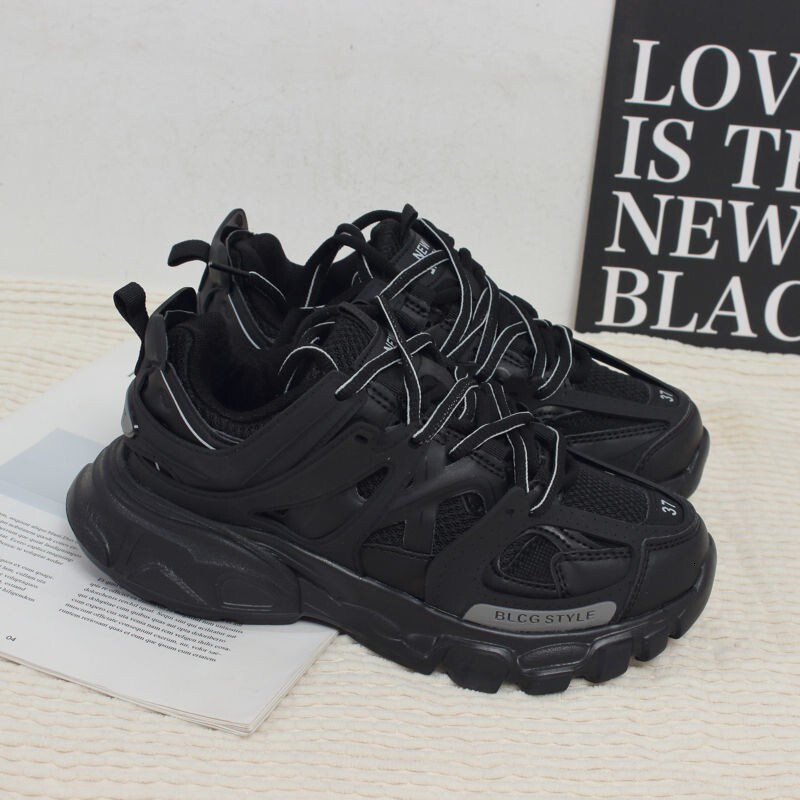 2026 new model women's shoes, super popular on Instagram, versatile classic sneakers students, Hong Kong style thick-soled casual shoes for coupl - view 4