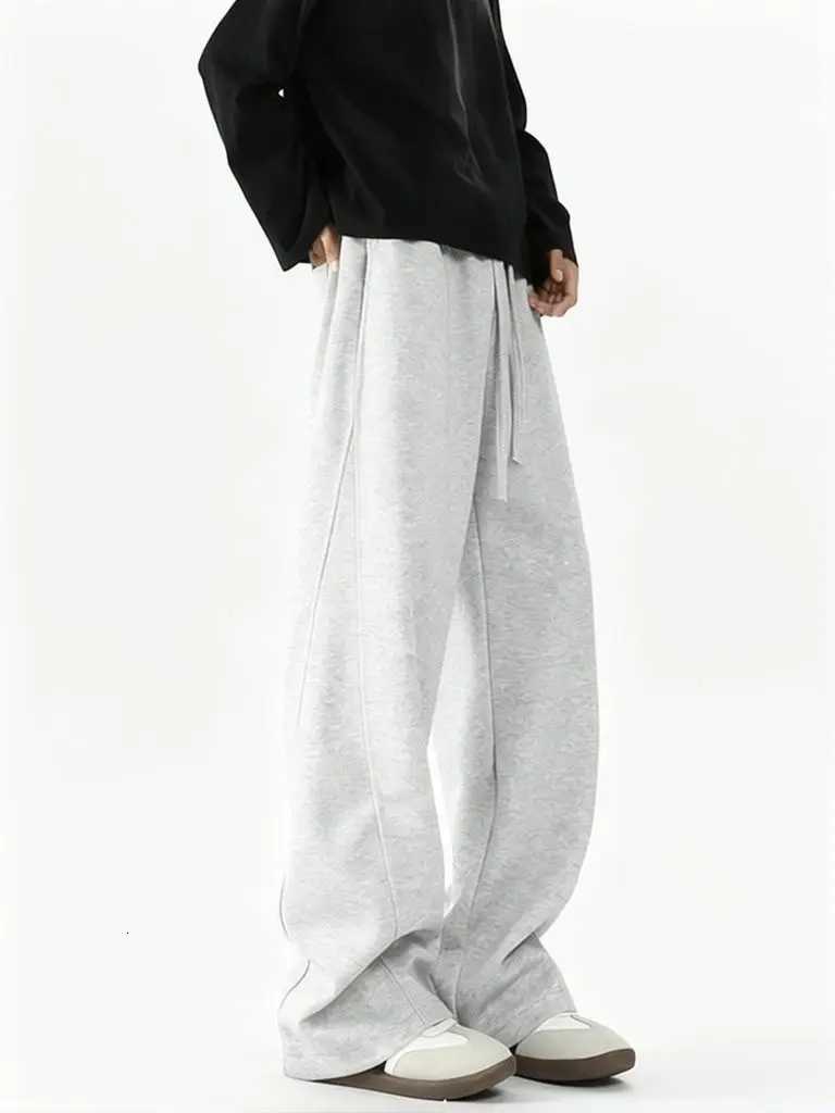 Men's Pants Y2k Casual Wide Leg Pants Men Streetwear Sport Baggy Sweatpants Loose Curved Pants Straight Long Trousers D260924 - view 4