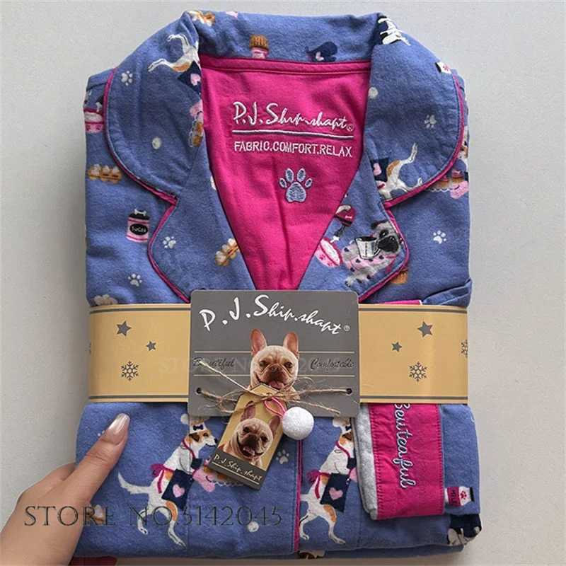 Women's Sleep Lounge Print Christmas Dog Cotton Pajamas Women's Sleepwear Loungewear Spring Autumn New Pijamas Trouser Suits Loose Casual Ho - view 6