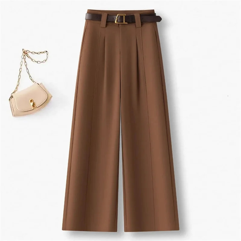 Spring Autumn 2026 Korean Spring Temperament Pants Women High-end Wide-leg suit Pants Female Trouser Ladies 260923 - view 6
