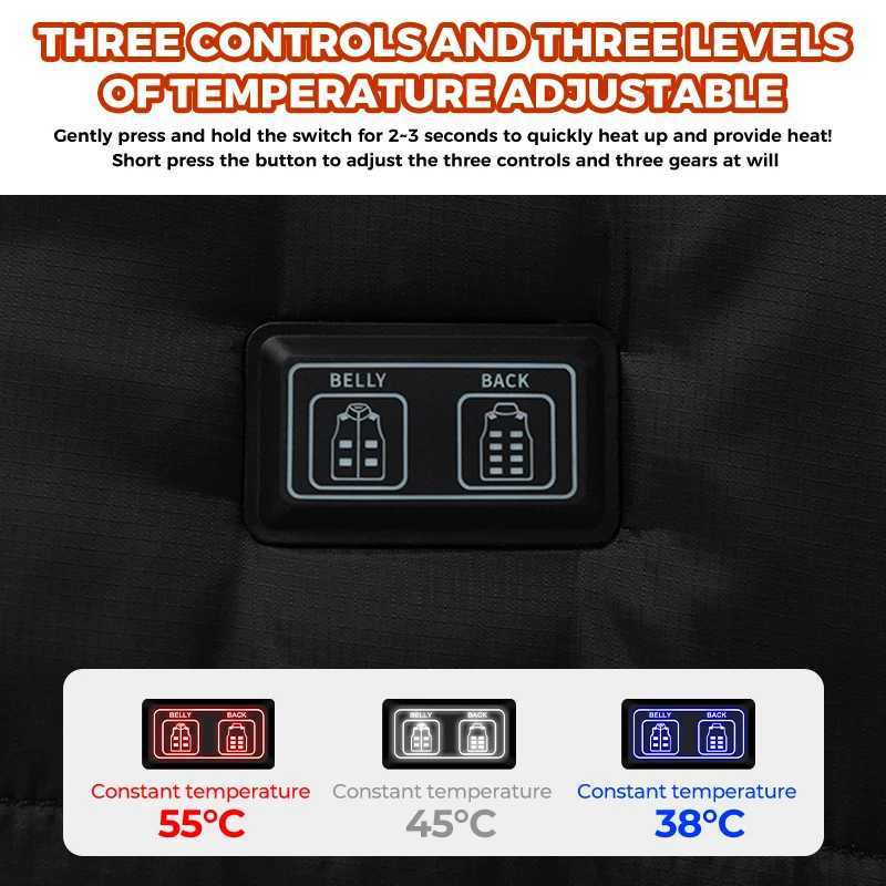 Zone Outdoor Jackets Hoodies 15 Heated Vest USB Rechargeable Smart Temp Control Soft Thermal Waistcoat For Outdoor Working Unisex Machine Washable N26 - view 5