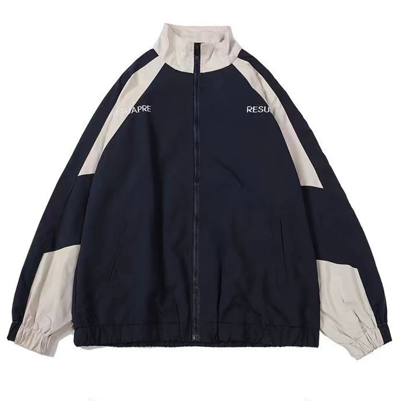 Hip Hop Varsity Jacket Men High Street Patchwork Color Black Windbreaker Coats Women Spring Autumn Thin Fashion College Jackets 260924